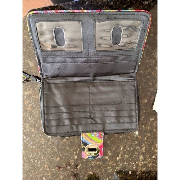 Vera Bradley Turn Lock Large Wrist Bag Clutch - Picture 2 of 7